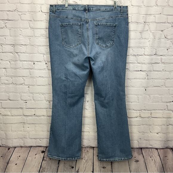 Gloria Vanderbilt Blue Jeans Womens Plus 20W Stretch Boot Cut Med Wash High Rise - Picture 11 of 11